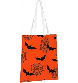 Halloween Spiders Single Shoulder Fashion Canvas Tote Shopping Bags Handbags For Men And Women Halloween Bats5 $11.72 Totes