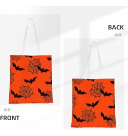 Halloween Spiders Single Shoulder Fashion Canvas Tote Shopping Bags Handbags For Men And Women Halloween Bats5 $11.72 Totes