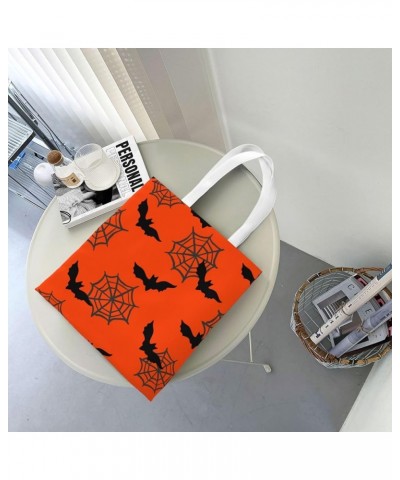 Halloween Spiders Single Shoulder Fashion Canvas Tote Shopping Bags Handbags For Men And Women Halloween Bats5 $11.72 Totes