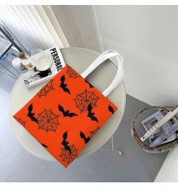 Halloween Spiders Single Shoulder Fashion Canvas Tote Shopping Bags Handbags For Men And Women Halloween Bats5 $11.72 Totes