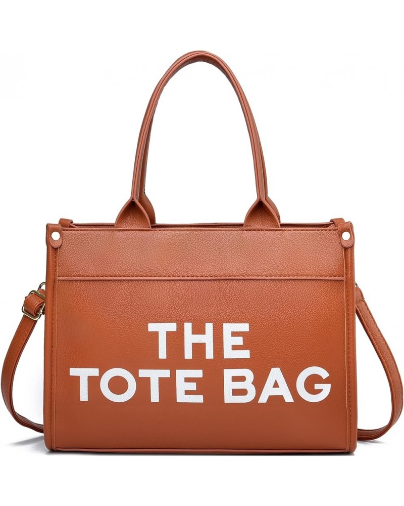 Tote Bag for Women Satchel Purse and Handbags Ladies Shoulder Totes Bag Crossbody Bags 1-5-a Brown $17.10 Totes