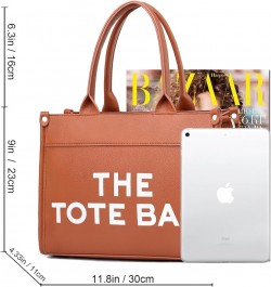 Tote Bag for Women Satchel Purse and Handbags Ladies Shoulder Totes Bag Crossbody Bags 1-5-a Brown $17.10 Totes