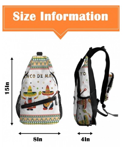 Sling Backpack, Bee Lieve In Yourself Gnomes Sunflower Yellow Grid Waterproof Lightweight Small Sling Bag, Travel Chest Bag C...