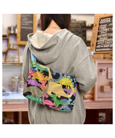 Women Boho Handbag Rainbow Cute Dino Underarm Bag Tote Bag Shoulder Bag Crossbody Bag Fluffy Cell Phone Purse Patriot Lady Tr...