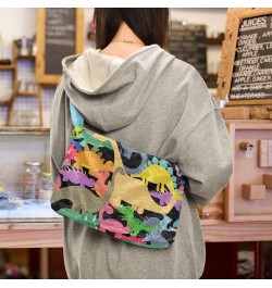 Women Boho Handbag Rainbow Cute Dino Underarm Bag Tote Bag Shoulder Bag Crossbody Bag Fluffy Cell Phone Purse Patriot Lady Tr...