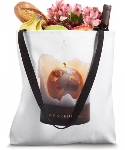 We need peace: World Peace Candle Tote Bag $13.72 Totes