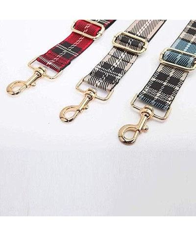 Adjustable Plaid Wide Shoulder Strap Crossbody Replacement for Women Bag Purse Guitar Straps (Blue) Apricot $9.28 Shoulder Bags