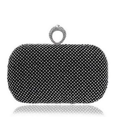 Rhinestone Evening Clutch Black $18.00 Evening Bags