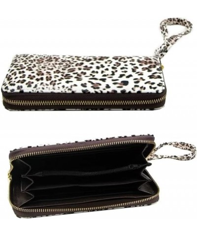 Animal Print Zipper Wallet (Gray) Brown $12.32 Wallets