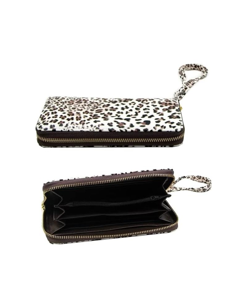 Animal Print Zipper Wallet (Gray) Brown $12.32 Wallets