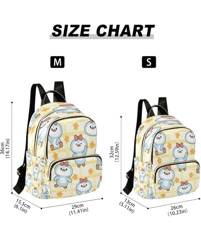 Cute Penguin with Star Mini Backpack Purse for Women, Cartoon Travel Backpack Fashion Backpack Lightweight Shoulder Bag Small...