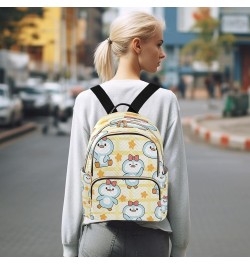 Cute Penguin with Star Mini Backpack Purse for Women, Cartoon Travel Backpack Fashion Backpack Lightweight Shoulder Bag Small...