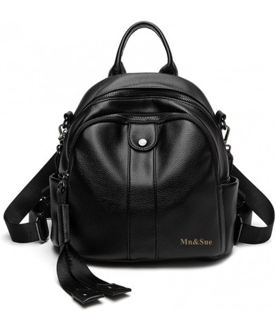 Black Backpack Purse for Women Small Size Leather Backpack Fashion Shoulder Bags Rucksack (Style - A) Black $19.71 Backpacks