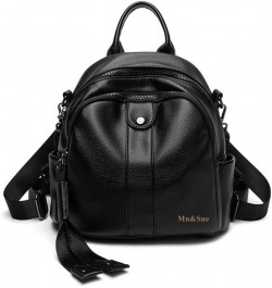 Black Backpack Purse for Women Small Size Leather Backpack Fashion Shoulder Bags Rucksack (Style - A) Black $19.71 Backpacks