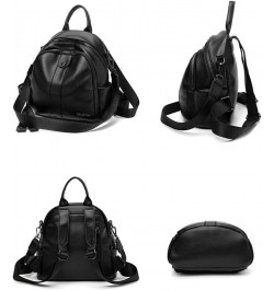 Black Backpack Purse for Women Small Size Leather Backpack Fashion Shoulder Bags Rucksack (Style - A) Black $19.71 Backpacks