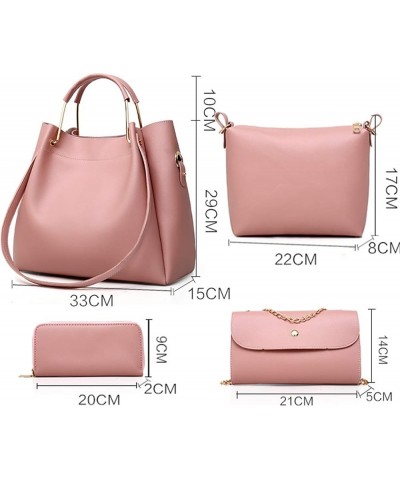 Women Handbags PU Leather Large Shoulder Cross-body Bags Satchel Tote Bags Purse Red $37.86 Totes