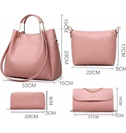 Women Handbags PU Leather Large Shoulder Cross-body Bags Satchel Tote Bags Purse Red $37.86 Totes