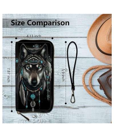 Women's Clutch Purse with Wrist Strap, Slim PU Leather Cell Phone Wallet Large Capacity Zipper Handbag Long Purse Credit Card...