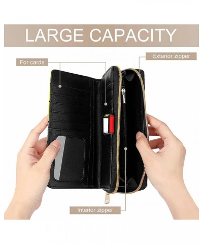 Mondrian Style Wallet PU Leather Purse Coin Pocket Credit Card Holder Clutch Gifts for Women Men $16.16 Wallets