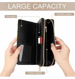 Mondrian Style Wallet PU Leather Purse Coin Pocket Credit Card Holder Clutch Gifts for Women Men $16.16 Wallets