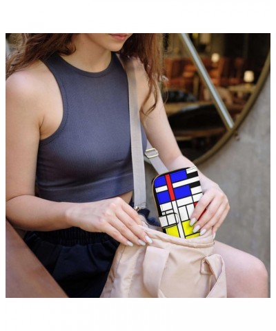 Mondrian Style Wallet PU Leather Purse Coin Pocket Credit Card Holder Clutch Gifts for Women Men $16.16 Wallets