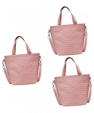 3 Pcs Woven Tote Crossbody Sling Bags for Women Ladies Tote Handbags Woman Crossbody Bag Mini Woven Pinkx3pcs $14.36 Shoulder...