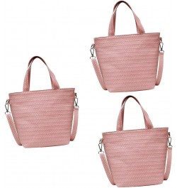 3 Pcs Woven Tote Crossbody Sling Bags for Women Ladies Tote Handbags Woman Crossbody Bag Mini Woven Pinkx3pcs $14.36 Shoulder...