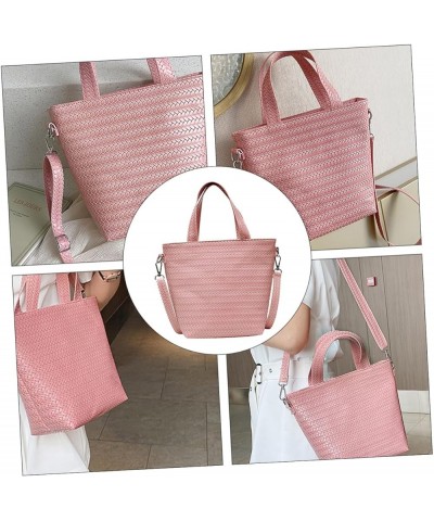 3 Pcs Woven Tote Crossbody Sling Bags for Women Ladies Tote Handbags Woman Crossbody Bag Mini Woven Pinkx3pcs $14.36 Shoulder...