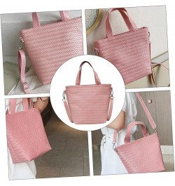 3 Pcs Woven Tote Crossbody Sling Bags for Women Ladies Tote Handbags Woman Crossbody Bag Mini Woven Pinkx3pcs $14.36 Shoulder...