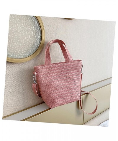 3 Pcs Woven Tote Crossbody Sling Bags for Women Ladies Tote Handbags Woman Crossbody Bag Mini Woven Pinkx3pcs $14.36 Shoulder...