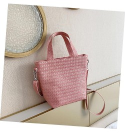 3 Pcs Woven Tote Crossbody Sling Bags for Women Ladies Tote Handbags Woman Crossbody Bag Mini Woven Pinkx3pcs $14.36 Shoulder...