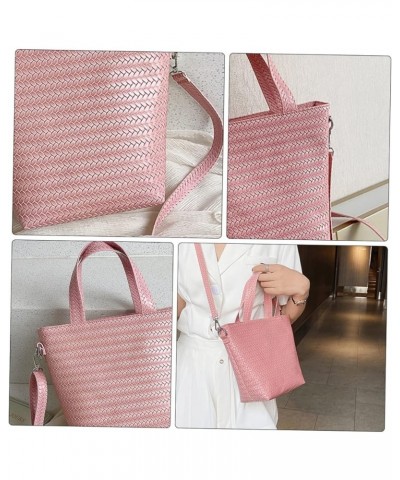 3 Pcs Woven Tote Crossbody Sling Bags for Women Ladies Tote Handbags Woman Crossbody Bag Mini Woven Pinkx3pcs $14.36 Shoulder...