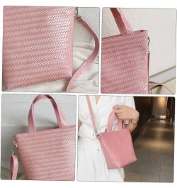 3 Pcs Woven Tote Crossbody Sling Bags for Women Ladies Tote Handbags Woman Crossbody Bag Mini Woven Pinkx3pcs $14.36 Shoulder...