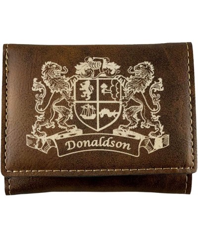 Donaldson Irish Coat of Arms Rustic Leather Wallet $16.17 Wallets