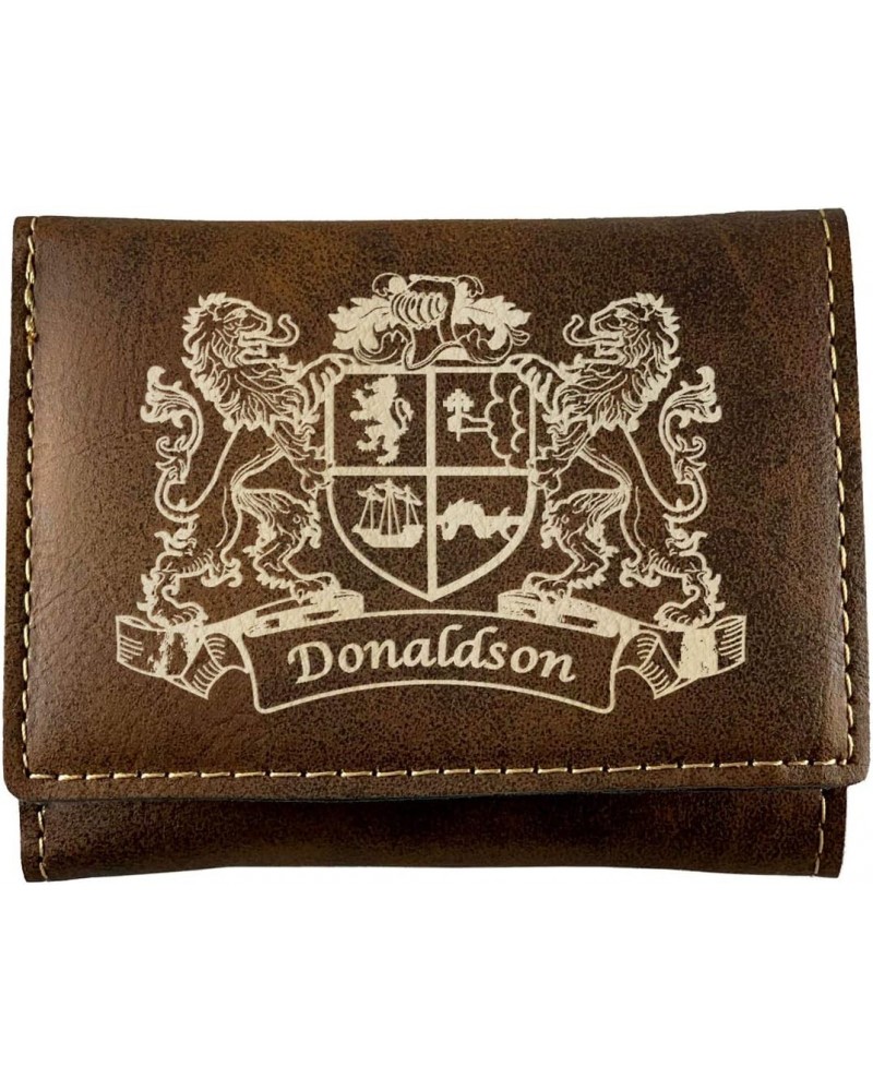 Donaldson Irish Coat of Arms Rustic Leather Wallet $16.17 Wallets