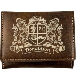 Donaldson Irish Coat of Arms Rustic Leather Wallet $16.17 Wallets