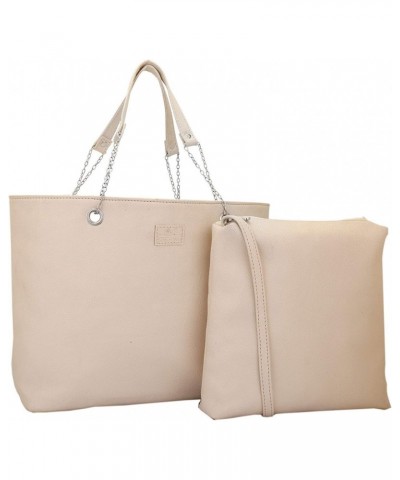 Ivory-Off Women's Tote Bag Off White Designer Satchel bags with Multi Pocket $30.22 Totes