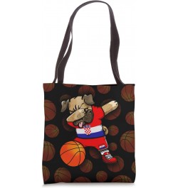 Dabbing Pug Croatia Basketball Fans Jersey Croatian Sport Tote Bag $12.47 Totes