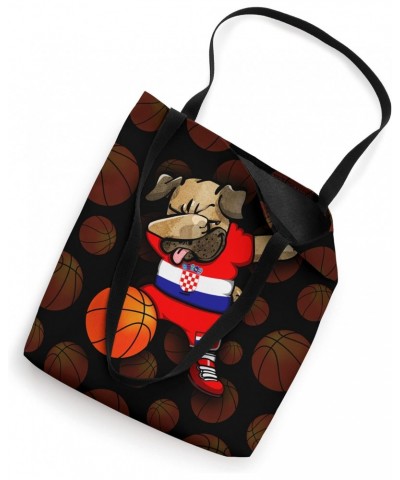 Dabbing Pug Croatia Basketball Fans Jersey Croatian Sport Tote Bag $12.47 Totes