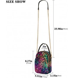 Small Crossbody Bags for Women Colorful Starry Sky Leopard Pattern Cell Phone Purse Wallet Lightweight Shoulder Handbag for L...