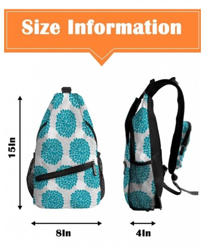 Crossbody Bags for Men Women Waterproof Sling Bag Shoulder Chest Bag Backpack Daypack for Hiking Travel Sports Running Flower...