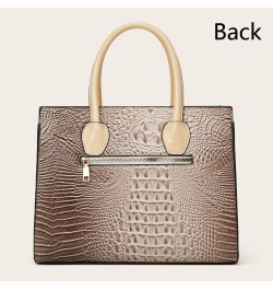 Tote Top-handle Handbags Patent PU Leather Women Purse Satchel Crocodile Pattern Shoulder Crossbody Bag Khaki C $20.67 Totes