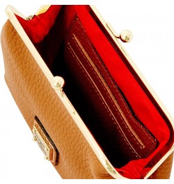 Wallet, Pebble Grain Large Framed Purse Coin Case - Caramel Caramel $24.00 Wallets