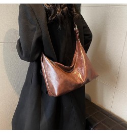 Vintage Shoulder Bag, Adjustable Strap Women Pu Leather Satchel Handbag Purse for Daily Dark Brown $9.27 Shoulder Bags