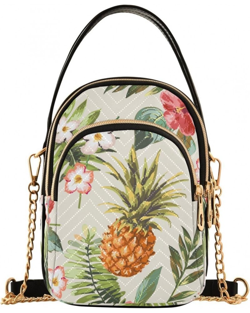 Joko lvery Flowers Pineapple Cross Body Purse Chain Shoulder Bag Handbag Crossbody Bags for Work Women Gifts $11.21 Crossbody...