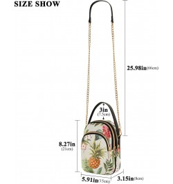 Joko lvery Flowers Pineapple Cross Body Purse Chain Shoulder Bag Handbag Crossbody Bags for Work Women Gifts $11.21 Crossbody...