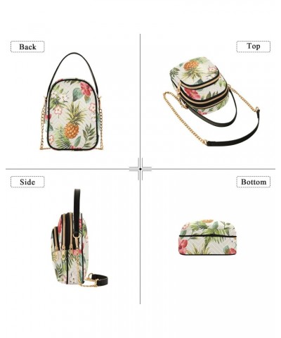 Joko lvery Flowers Pineapple Cross Body Purse Chain Shoulder Bag Handbag Crossbody Bags for Work Women Gifts $11.21 Crossbody...