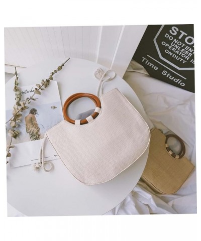 Womens Straw Handbag Khaki Handbag Bag Crossbody Bag for Women Beach Straw Bag Travel Purses for Women White $18.23 Crossbody...