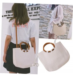 Womens Straw Handbag Khaki Handbag Bag Crossbody Bag for Women Beach Straw Bag Travel Purses for Women White $18.23 Crossbody...