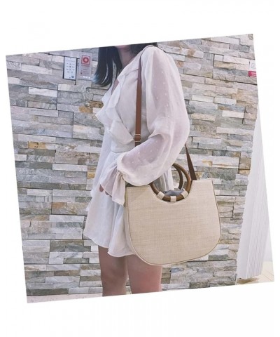 Womens Straw Handbag Khaki Handbag Bag Crossbody Bag for Women Beach Straw Bag Travel Purses for Women White $18.23 Crossbody...